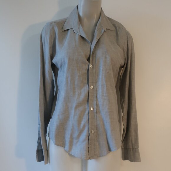Womens Frank & Eileen Gray Barry Style Button Shirt Top S - Picture 1 of 9